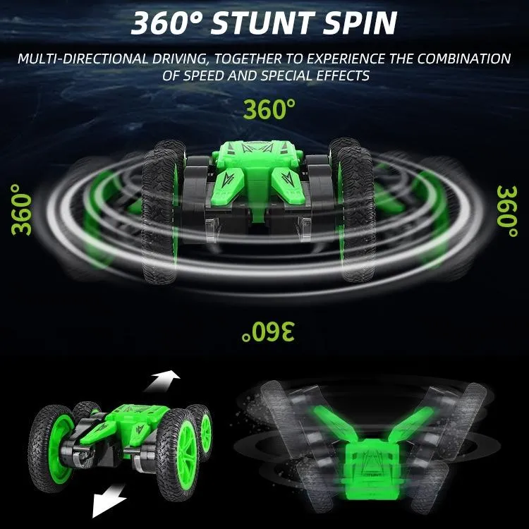 1:24 2.4g 360 Degree Roller Remote Control Stunt Buggy Car Red
