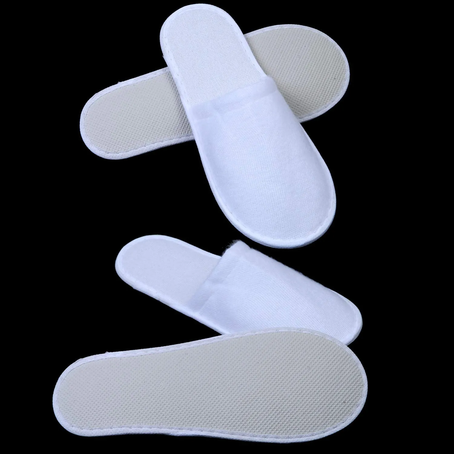 Aneco 12 Pairs Disposable Spa Slippers Fluffy Closed Toe Spa Slippers for Hotel, Home, Guest Use, Fits up to US Men Size 10 and Women Size 11 10-11 Women/10-11 Men