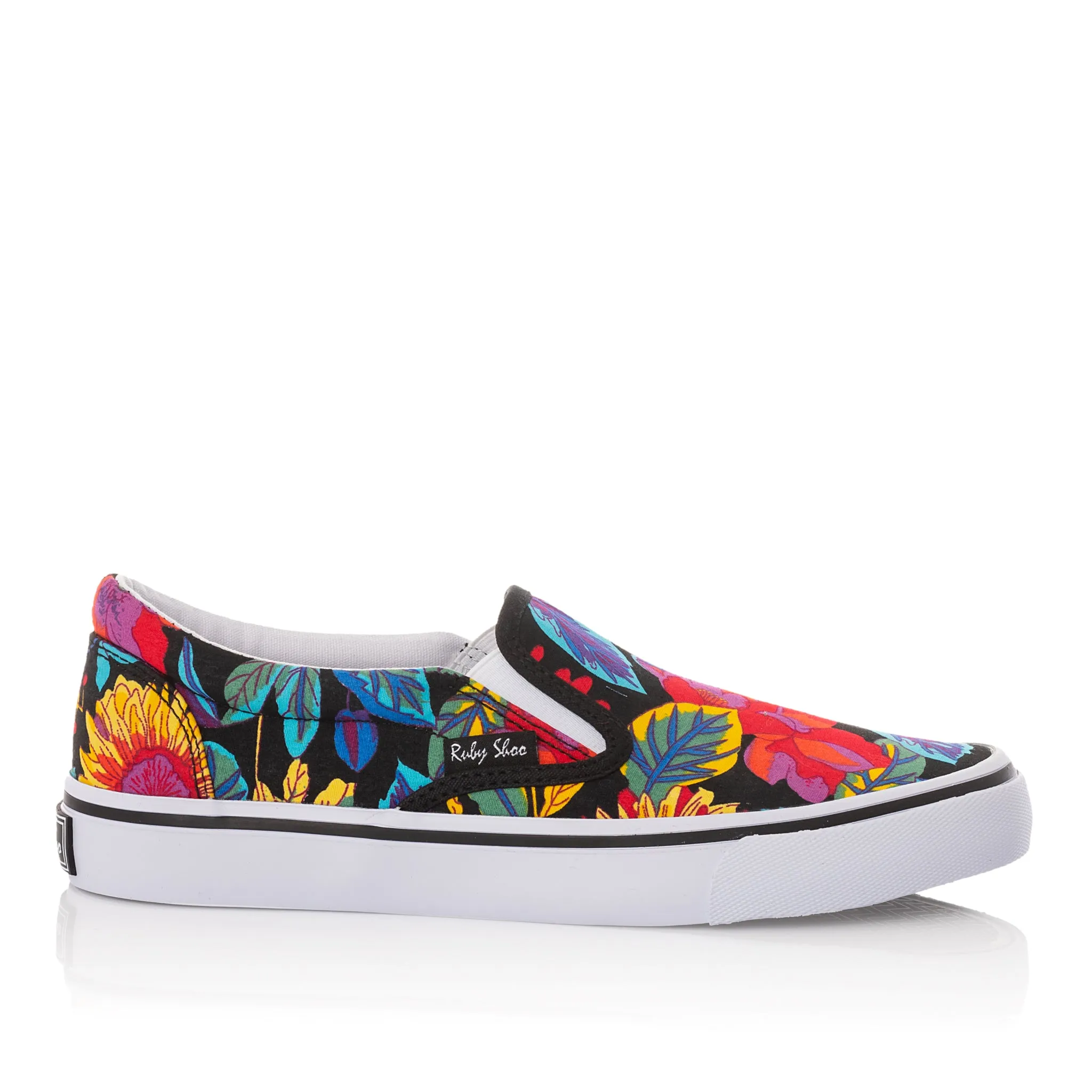 Aria Black Botanics Floral Pumps by Ruby Shoo