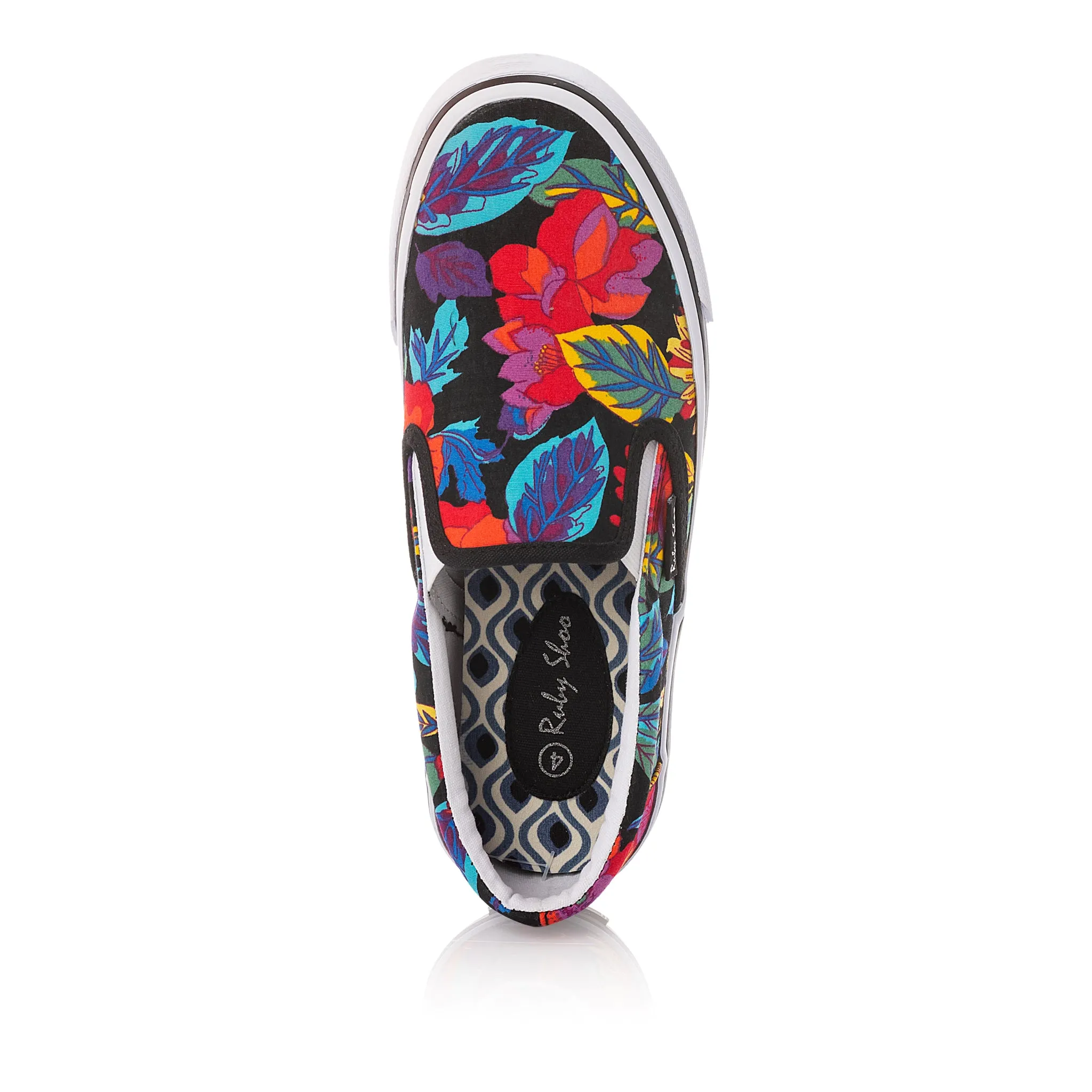Aria Black Botanics Floral Pumps by Ruby Shoo