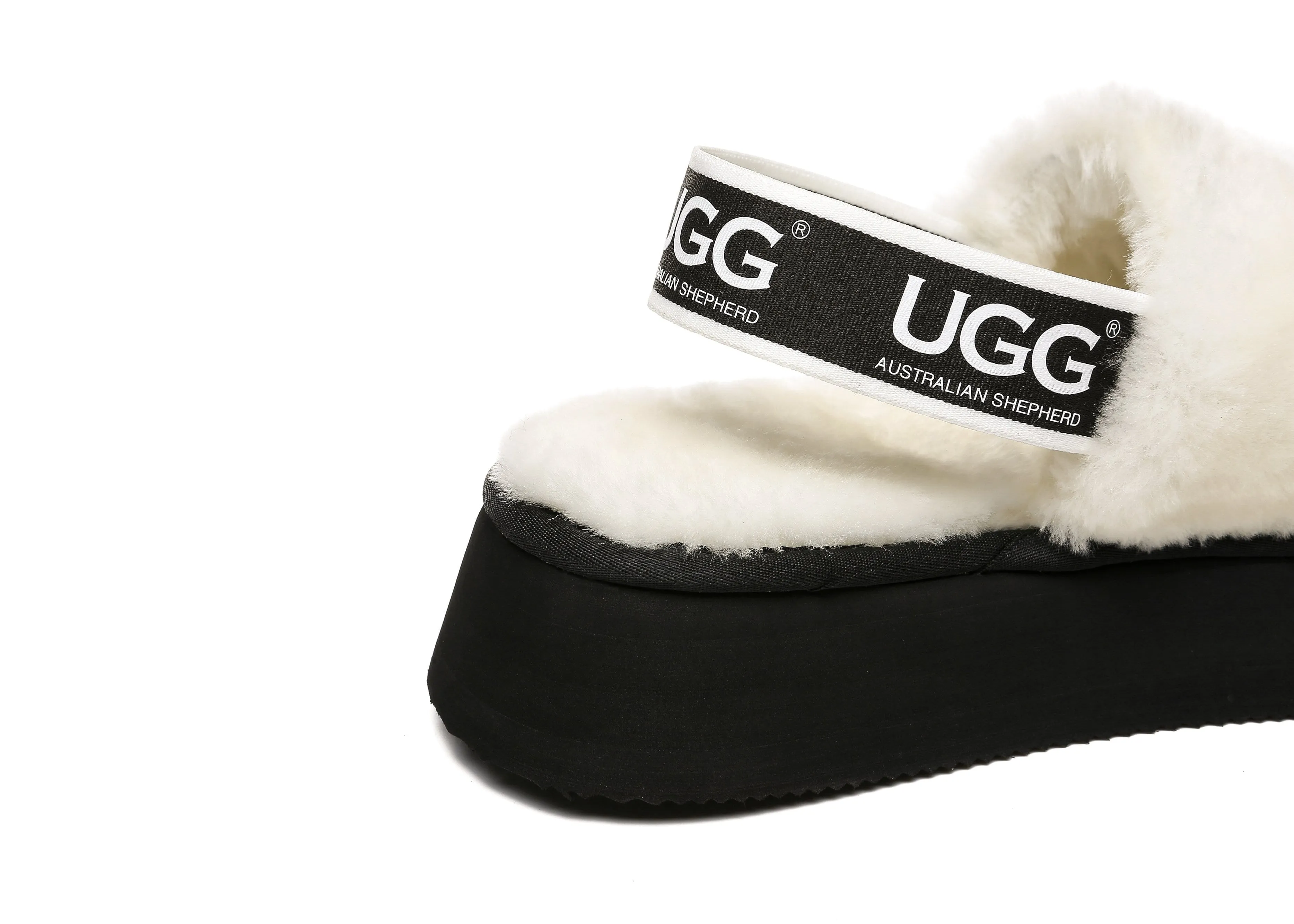 Australian Shepherd® UGG Women Platform Fluffy Slide Poppin