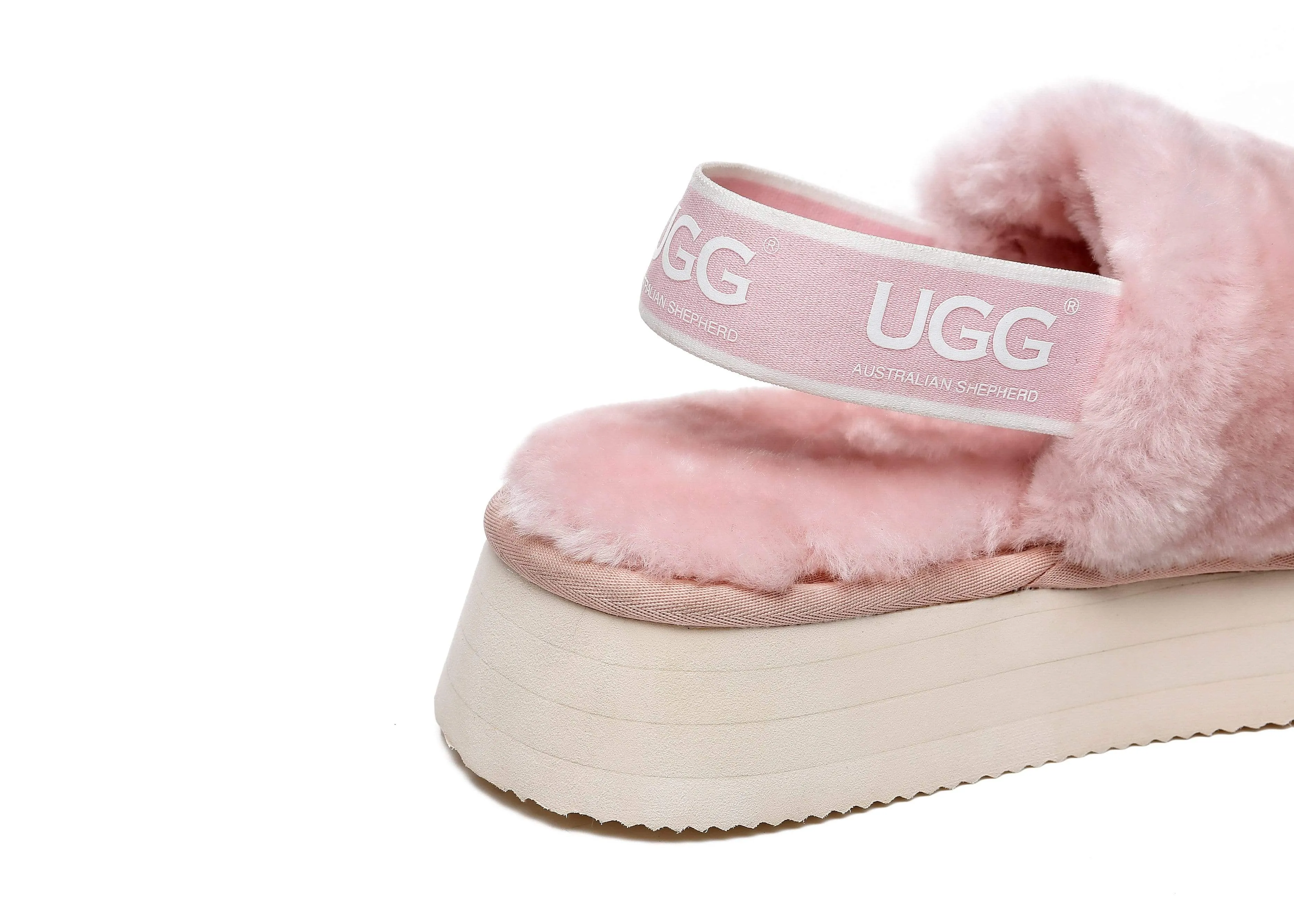 Australian Shepherd® UGG Women Platform Fluffy Slide Poppin