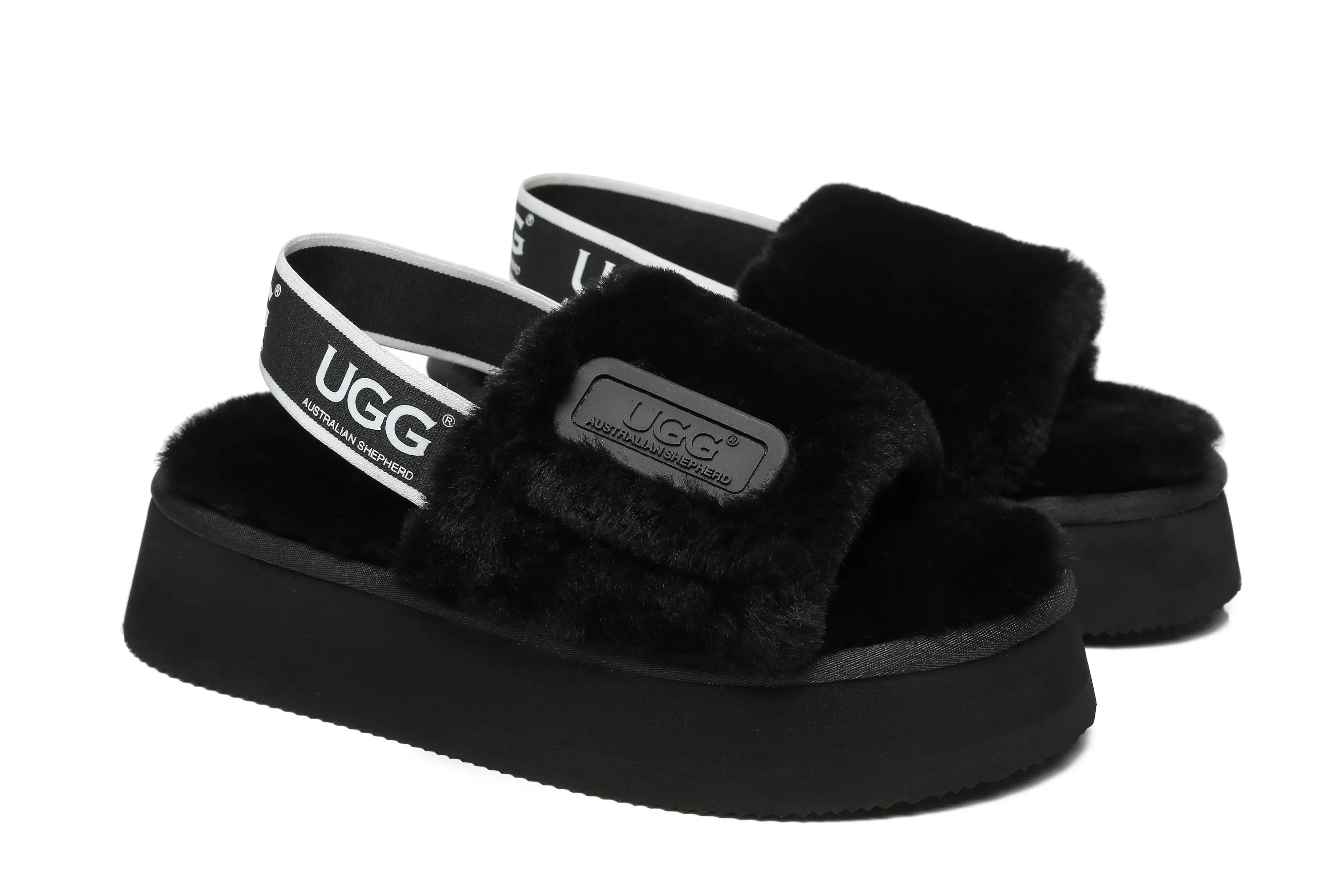 Australian Shepherd® UGG Women Platform Fluffy Slide Poppin