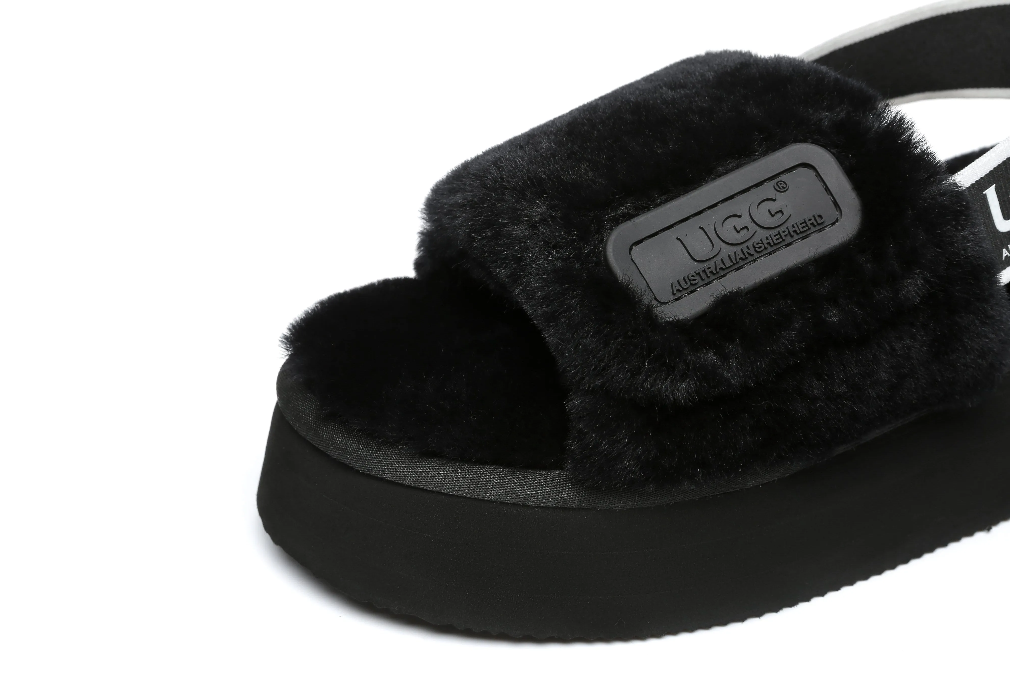 Australian Shepherd® UGG Women Platform Fluffy Slide Poppin