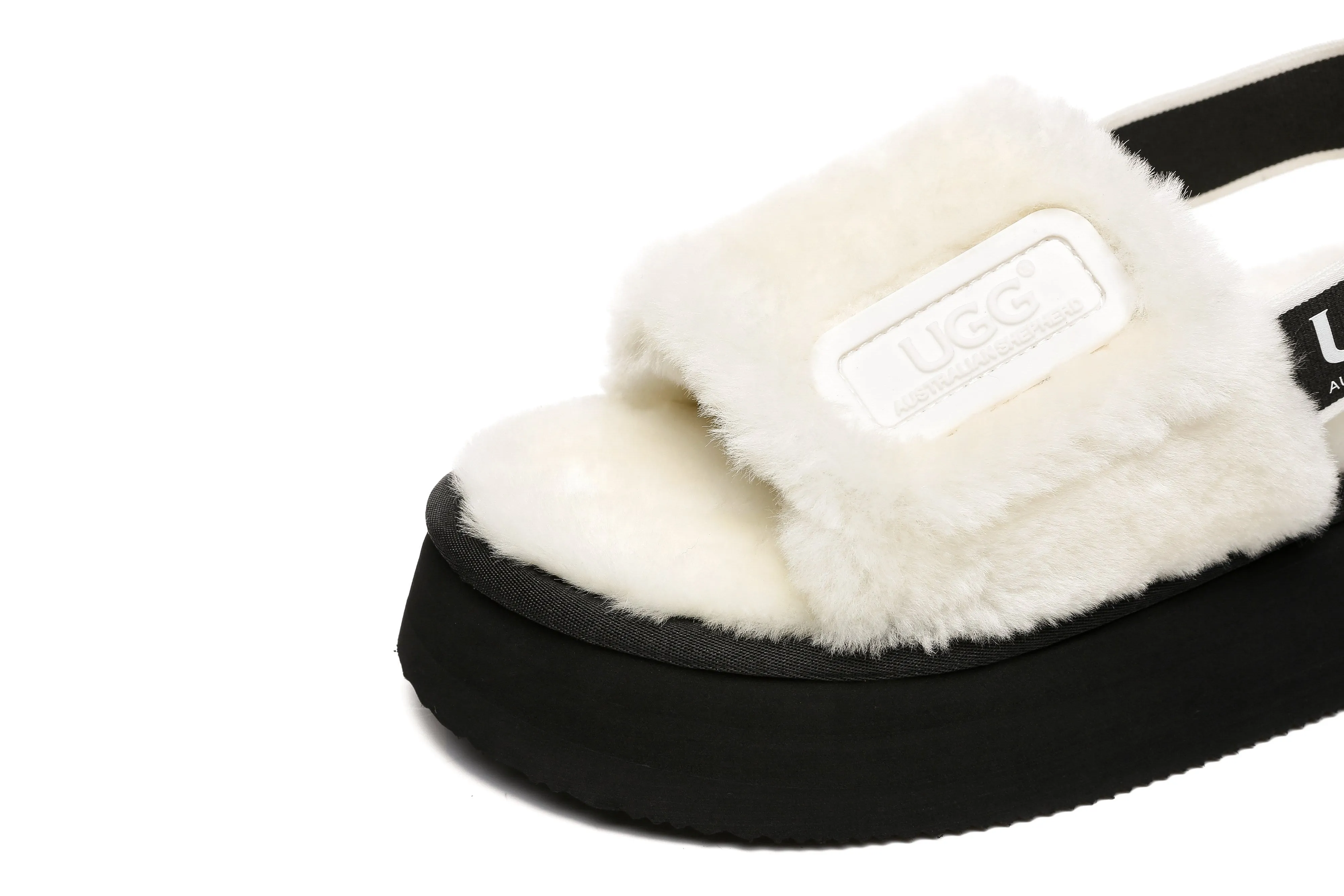 Australian Shepherd® UGG Women Platform Fluffy Slide Poppin