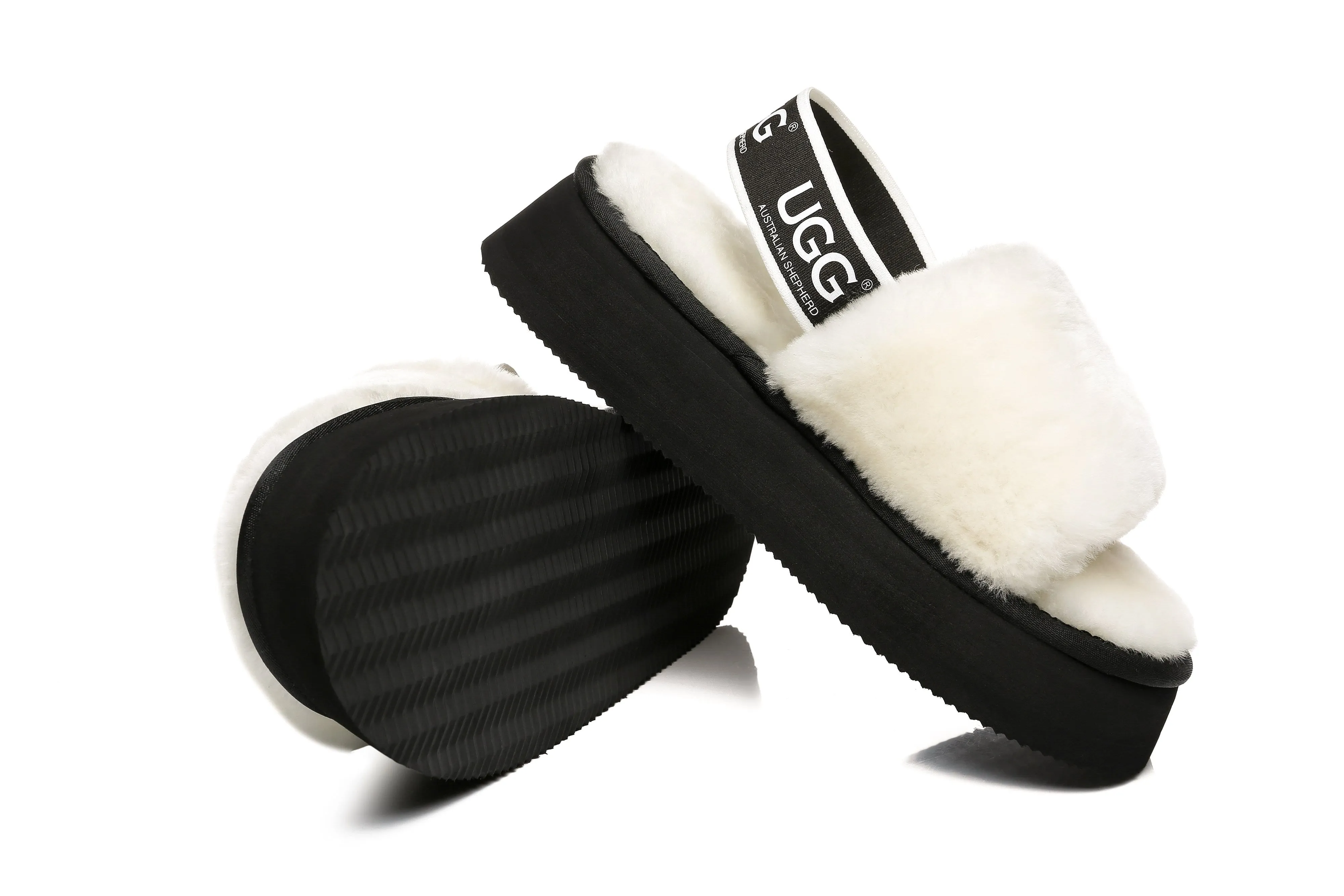 Australian Shepherd® UGG Women Platform Fluffy Slide Poppin