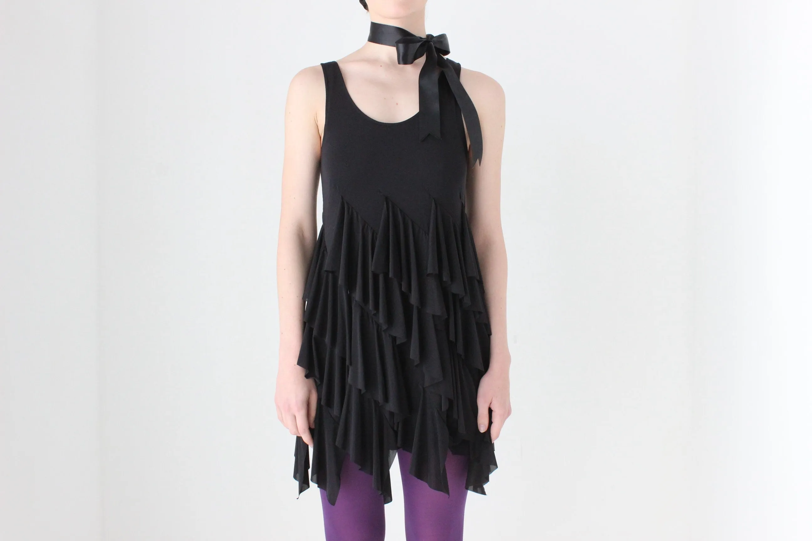 BALLETCORE Y2K Layered Ruffle Mini Dress