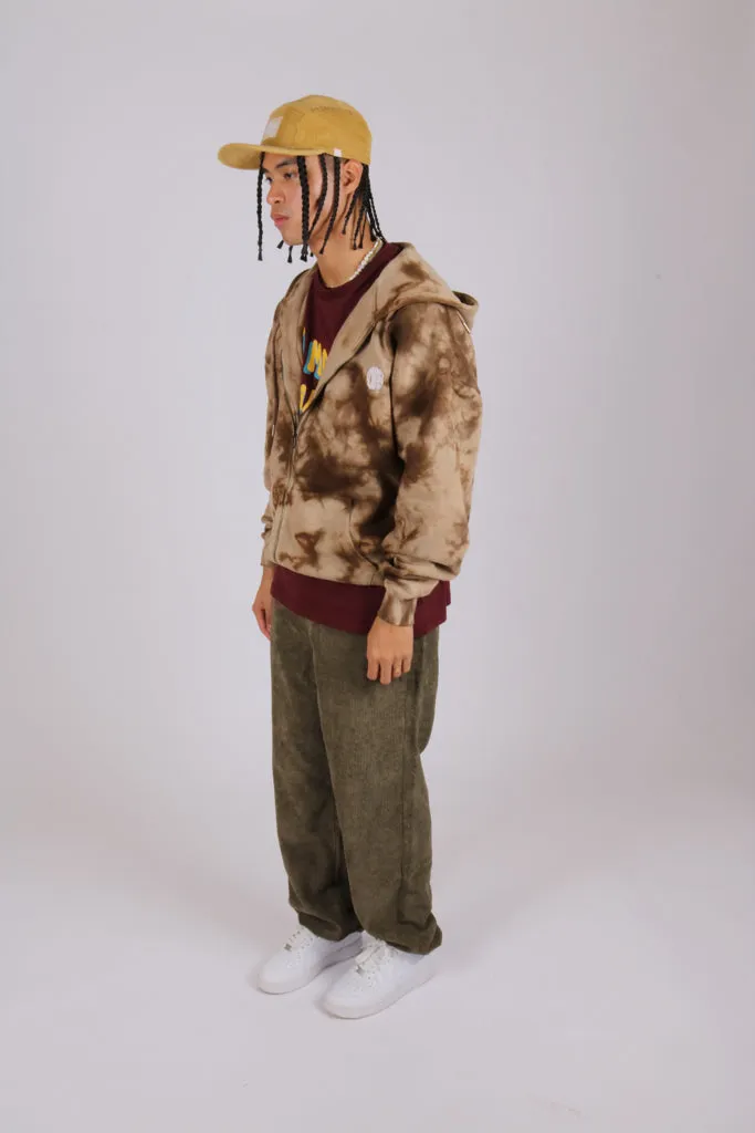 Balloon relaxed fit corduroy trousers in khaki