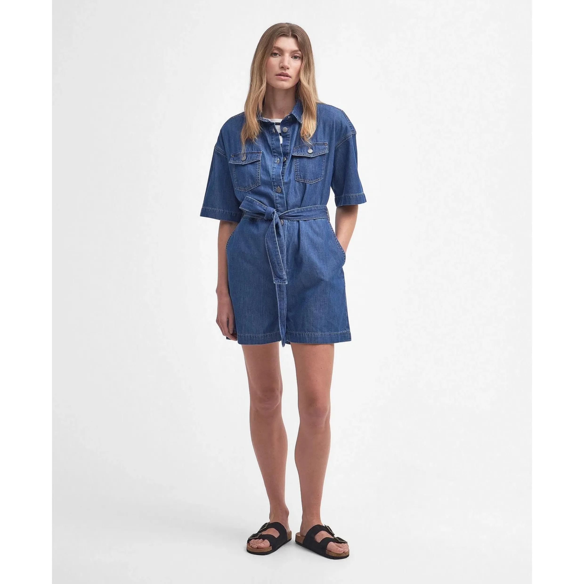 Barbour Evelyn Denim Playsuit Authentic Wash LDR0814IN52