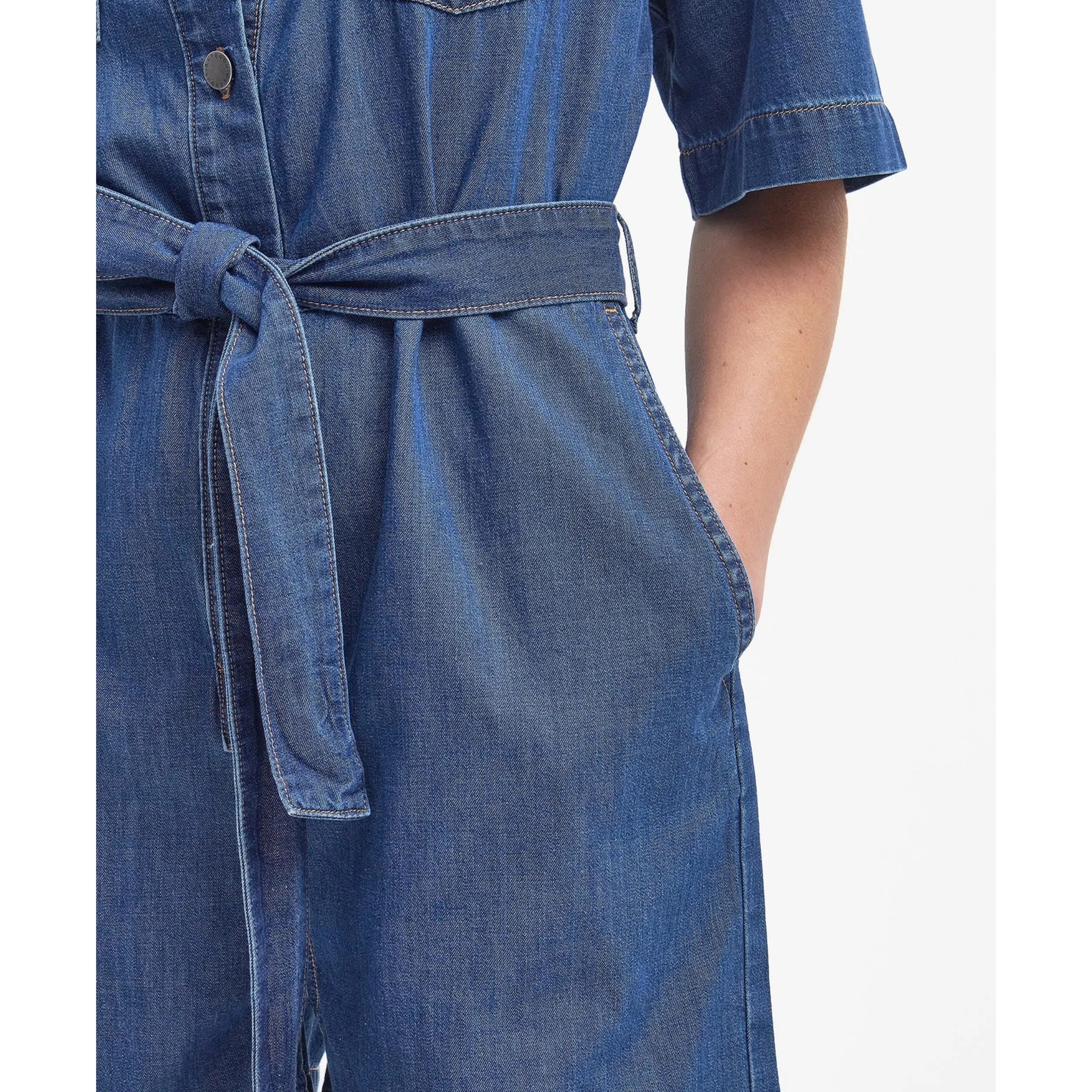 Barbour Evelyn Denim Playsuit Authentic Wash LDR0814IN52
