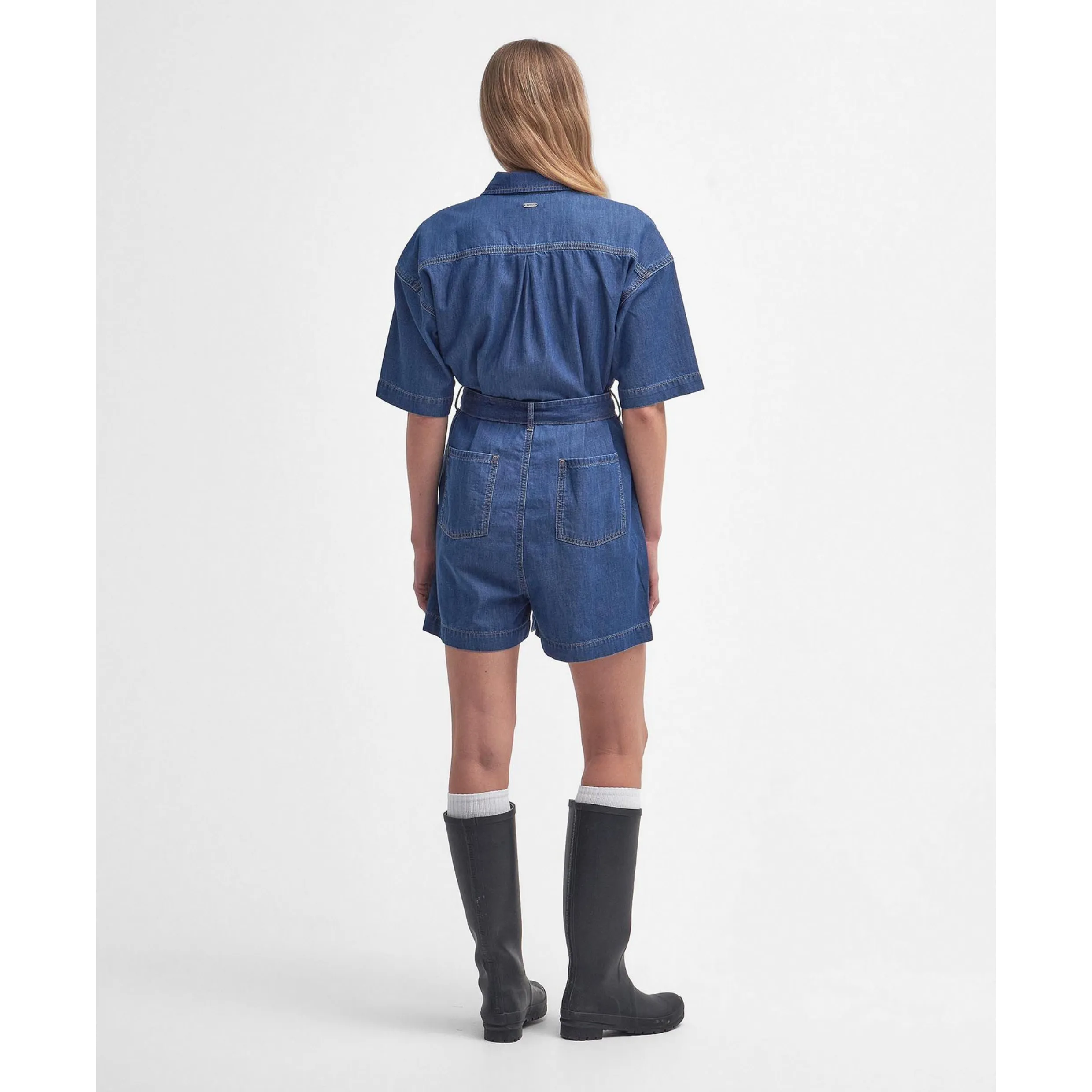 Barbour Evelyn Denim Playsuit Authentic Wash LDR0814IN52