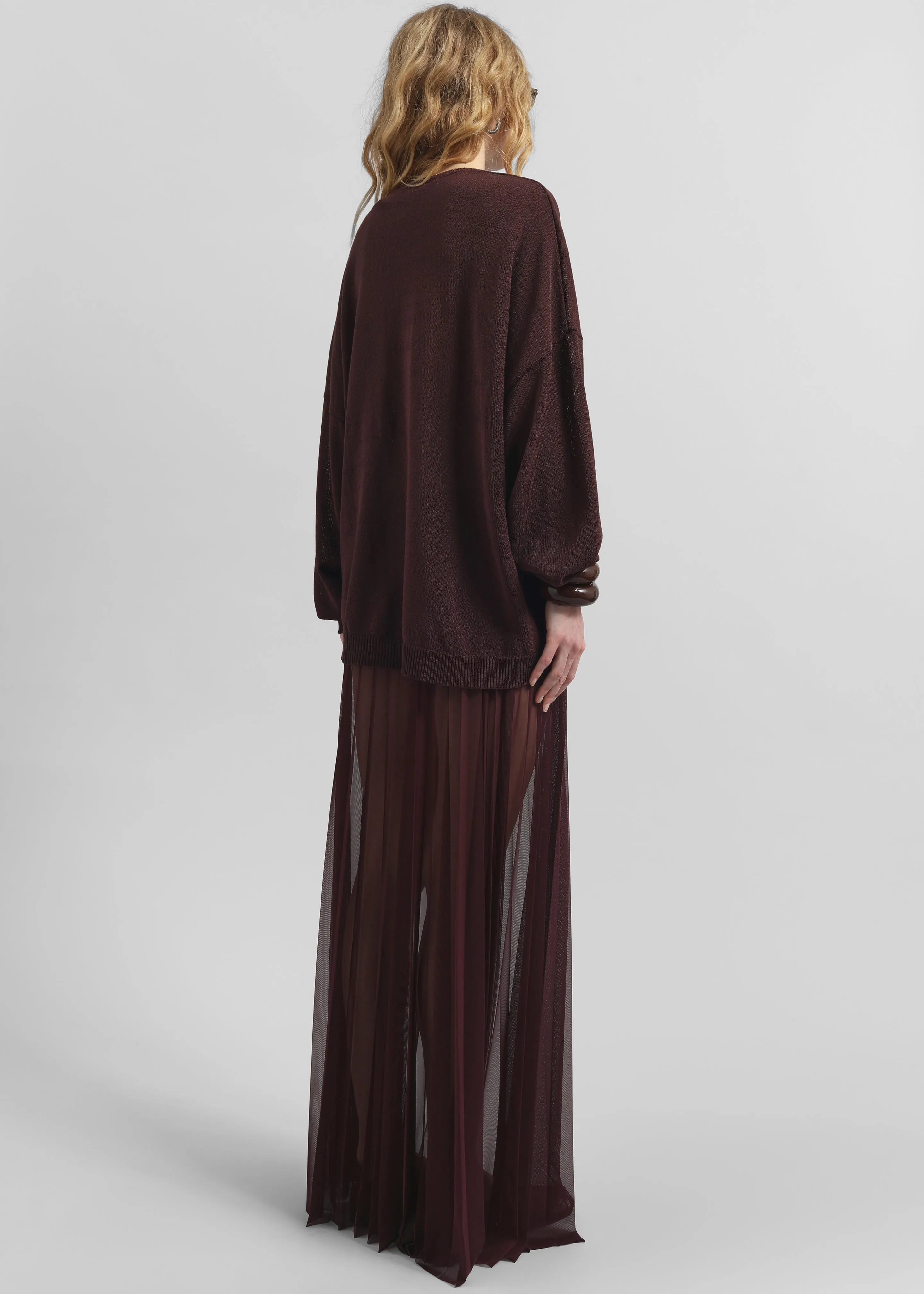 Basel Crew Neck Sweater - Burgundy