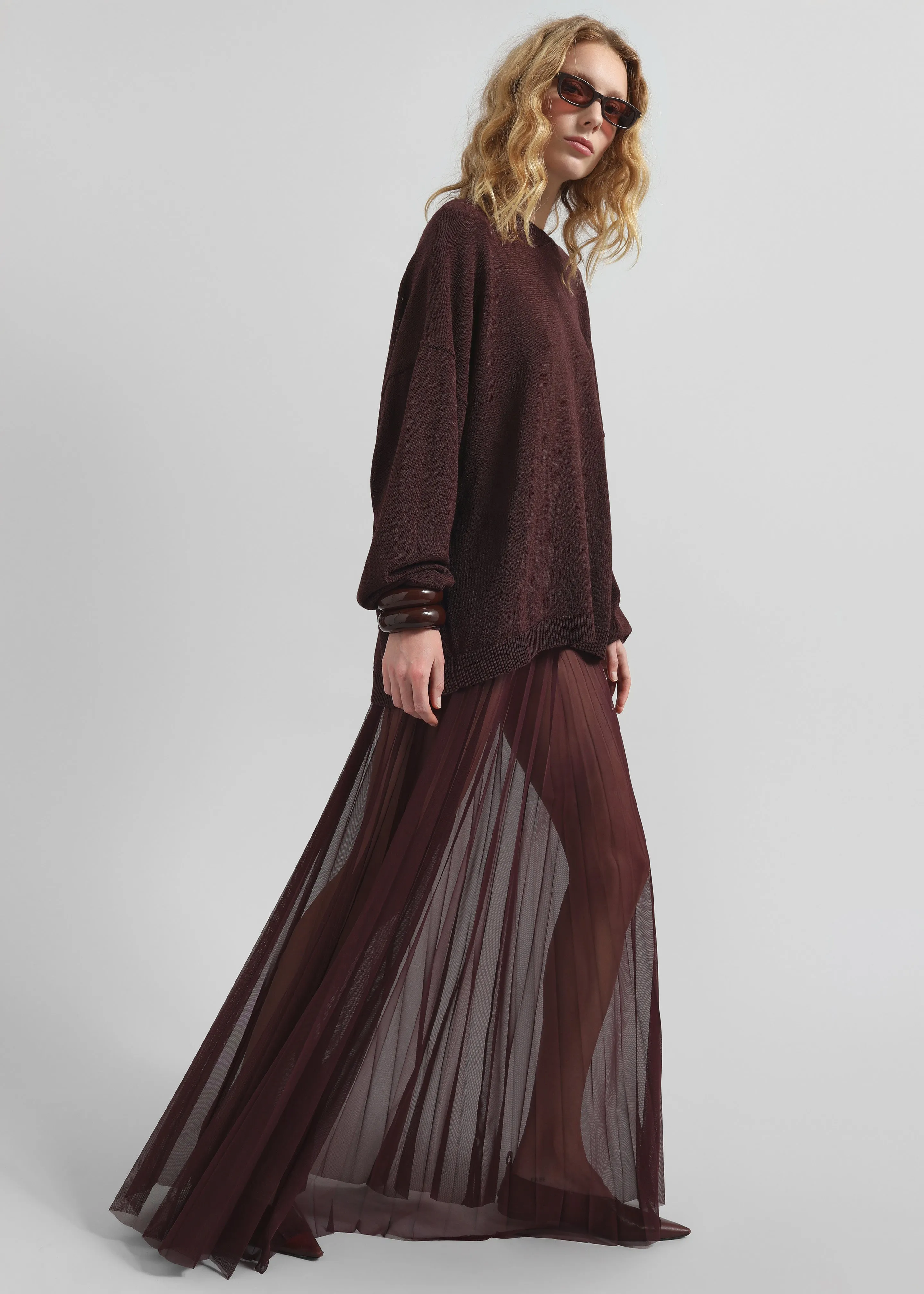 Basel Crew Neck Sweater - Burgundy