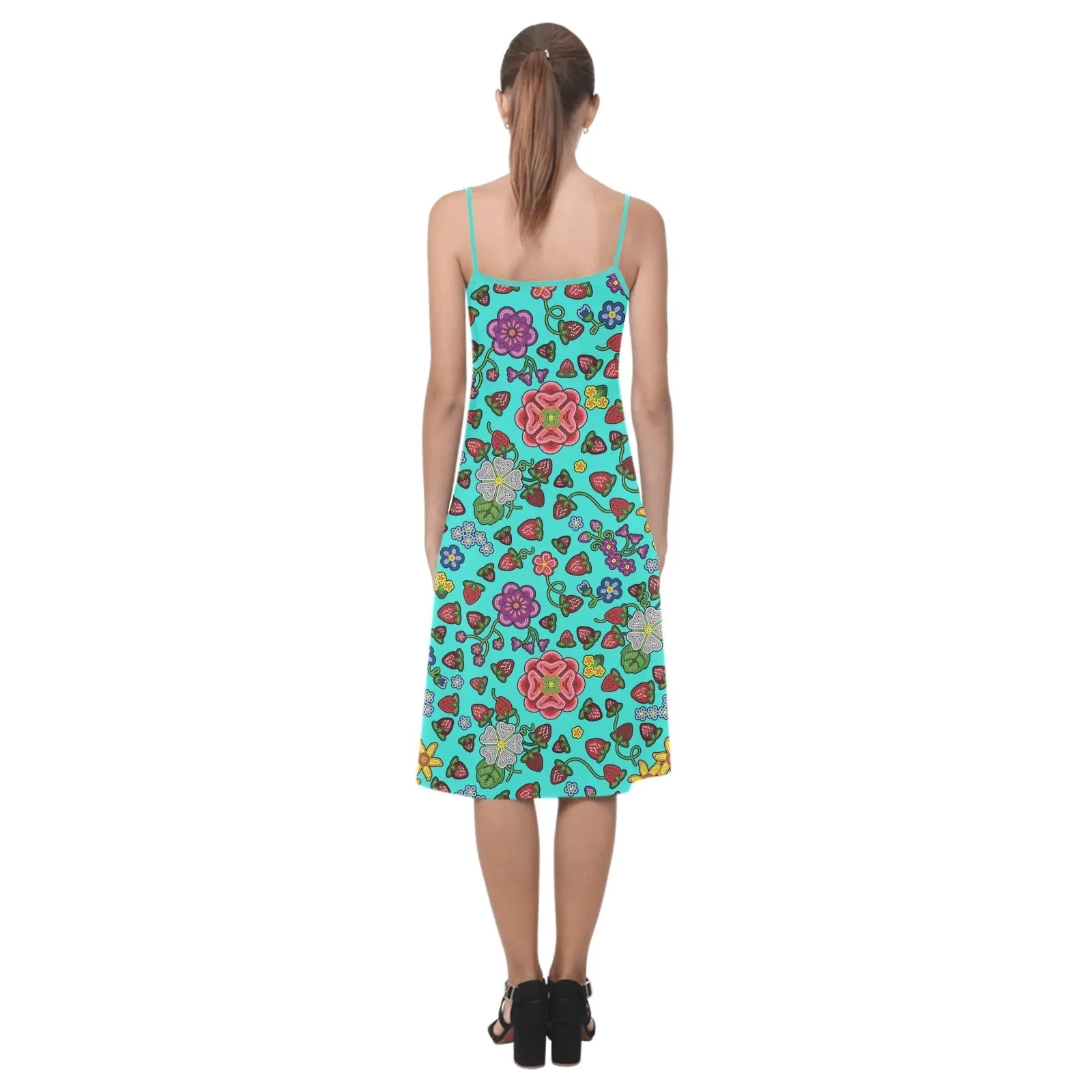 Berry Pop Turquoise Alcestis Slip Dress