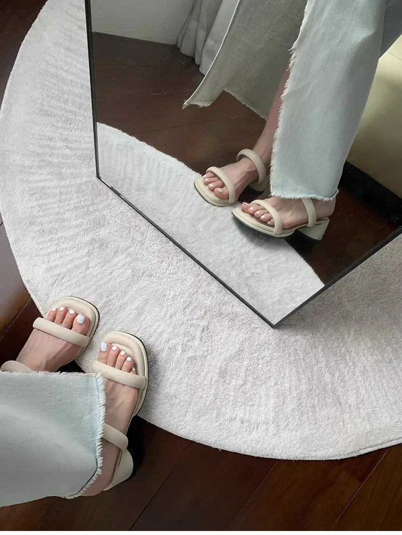 binfenxie Designer Summer Gladiator Women Slippers Fashion Elegant Open Toe Soft Sole Slides Ladies Outdoor Dress High Heel Sandalias