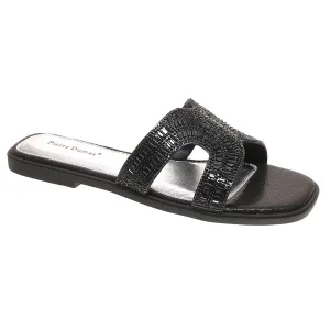 Black Fit For A Queen Sandals