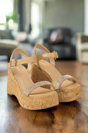 Bling It On Rhinestone Strap Sandals