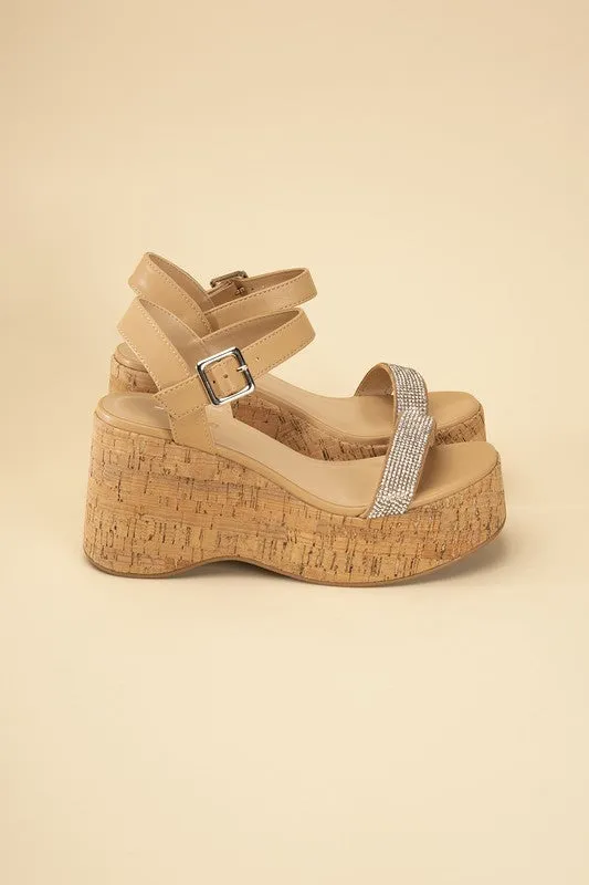 Bling It On Rhinestone Strap Sandals