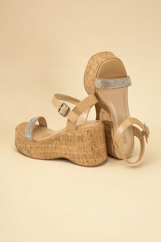 Bling It On Rhinestone Strap Sandals