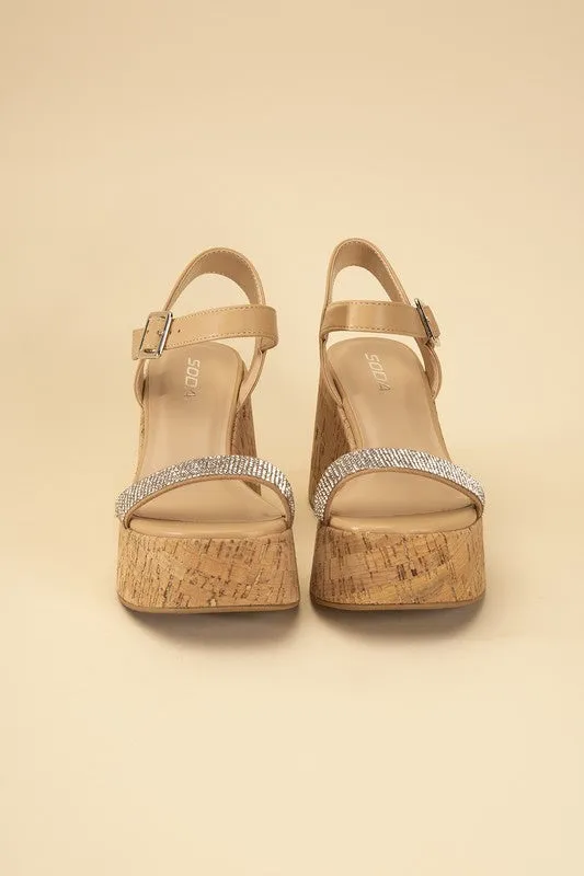 Bling It On Rhinestone Strap Sandals