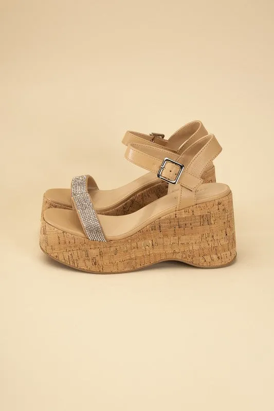 Bling It On Rhinestone Strap Sandals