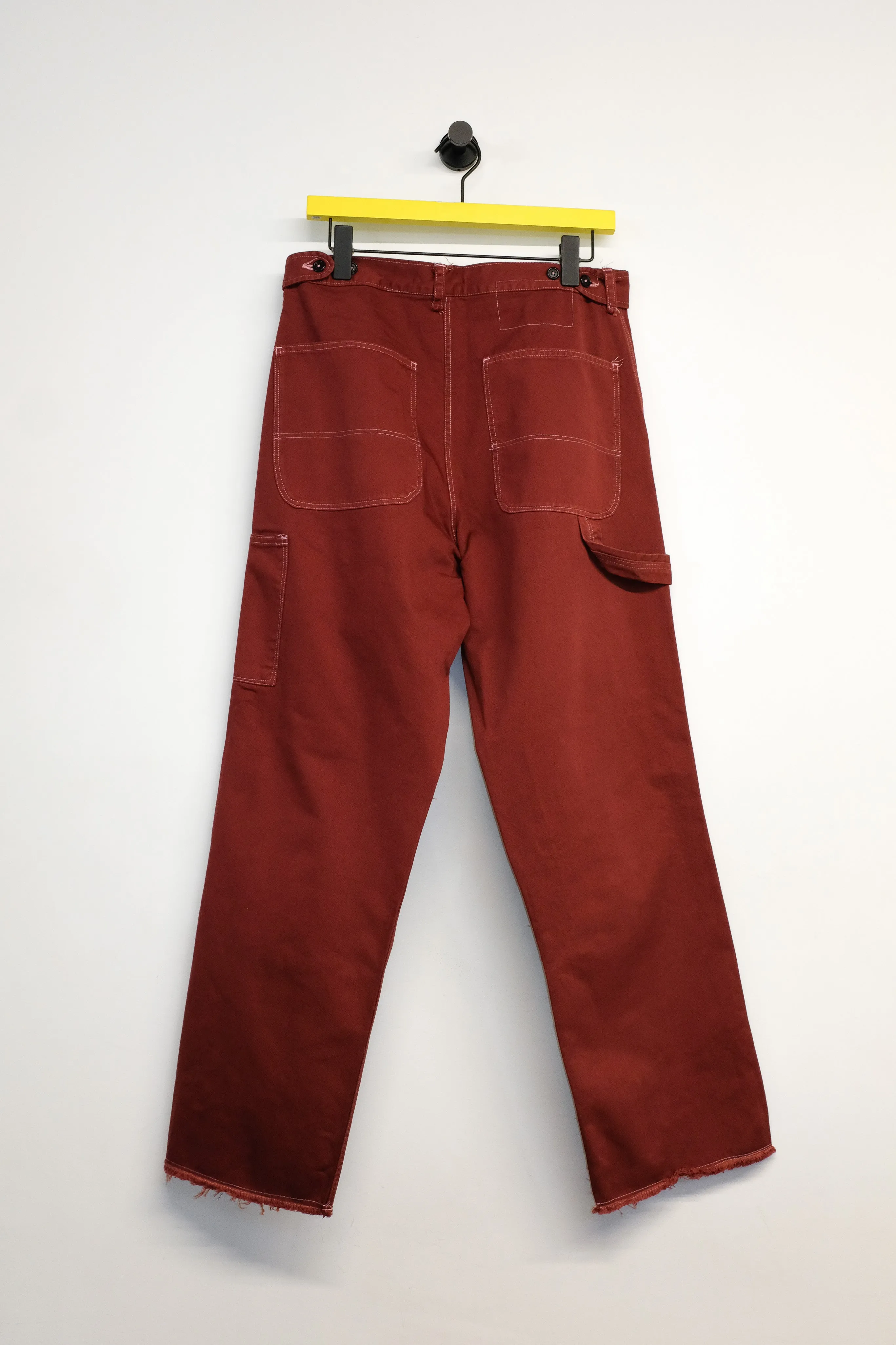 Brick Red Heavy Twill Worker Pants