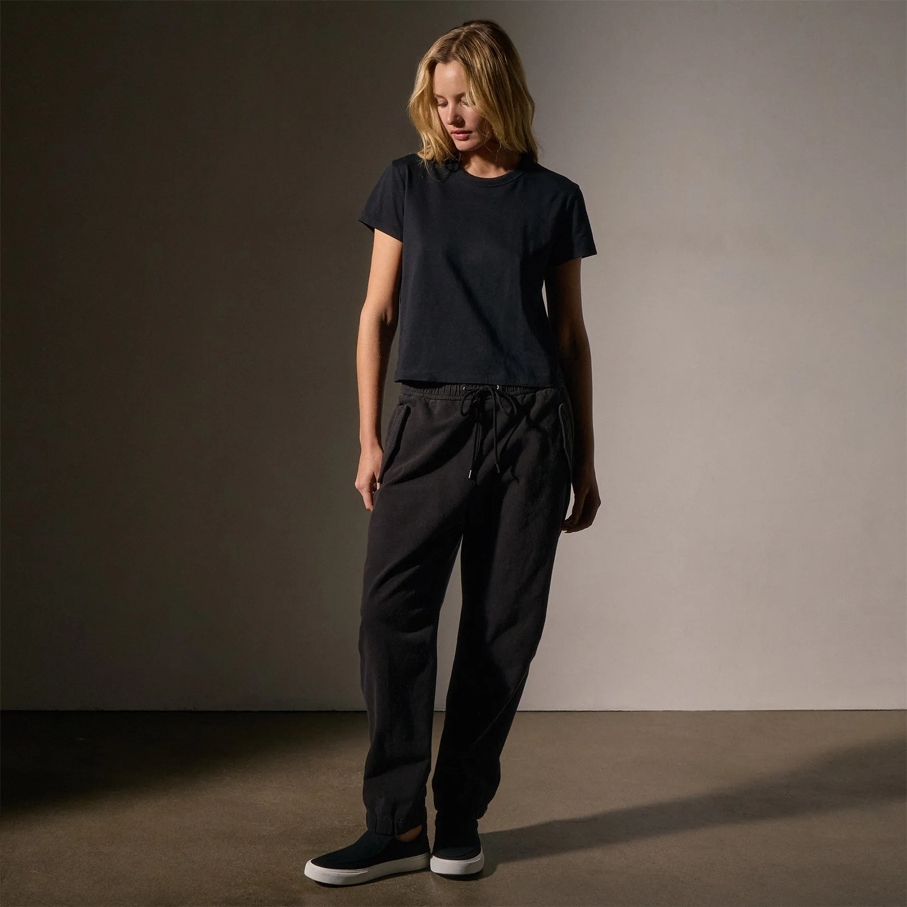 Brushed Elevated Jersey Short Sleeve Tee - Black