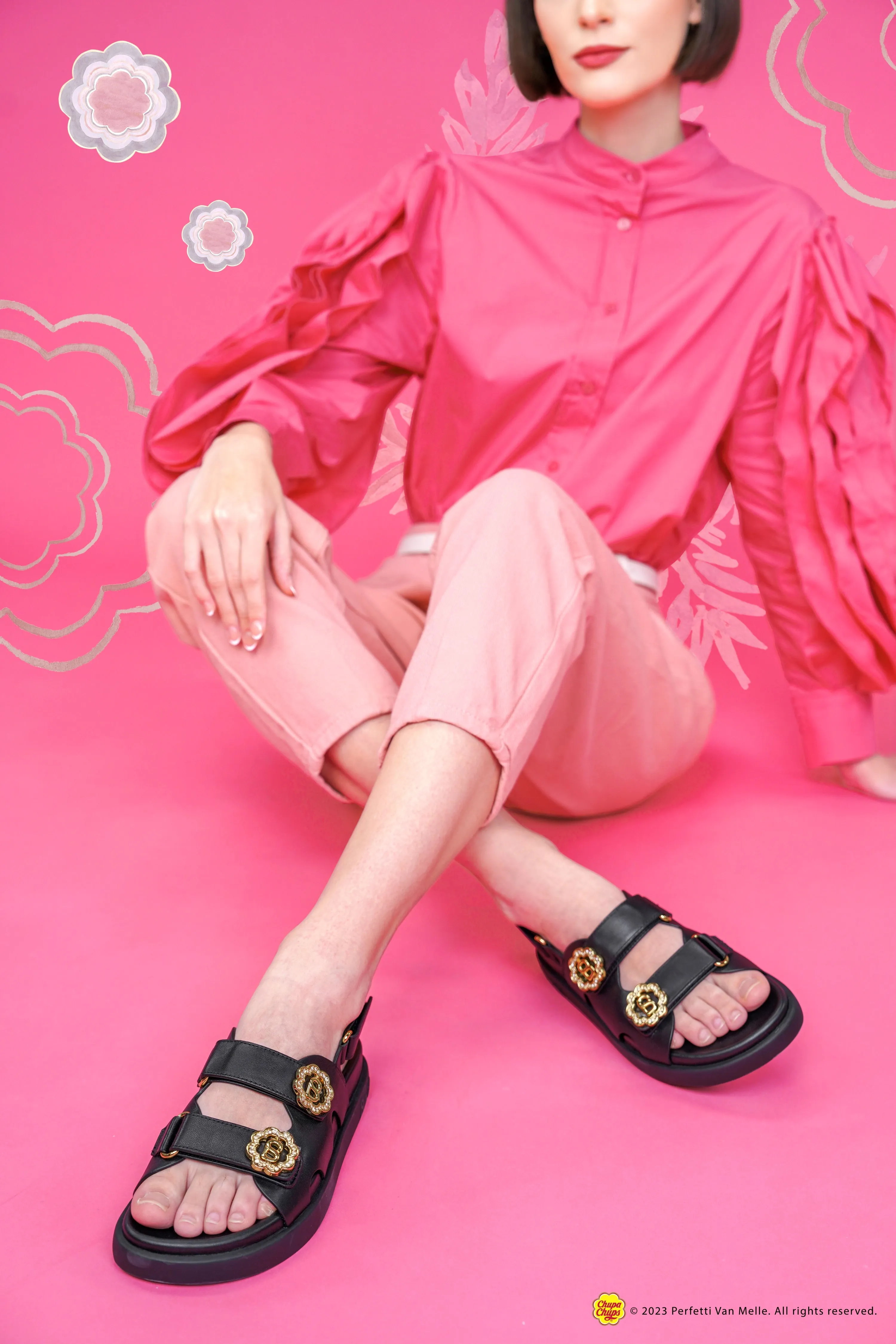 Buttonscarves x Chupa Chups Sandal - Black