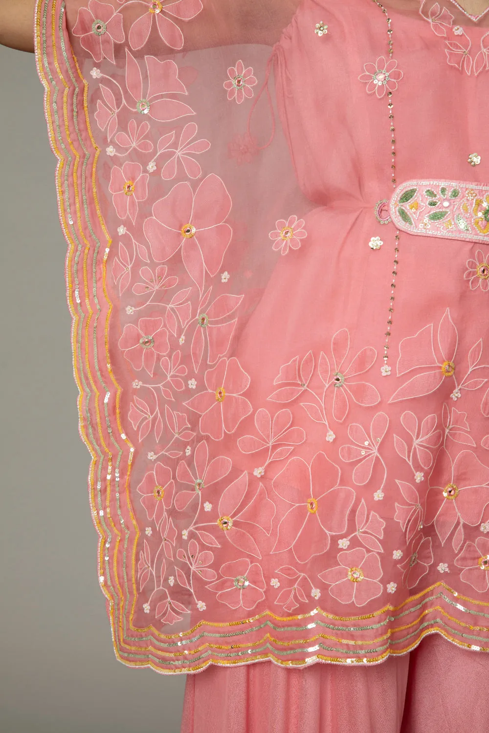 Candy Floss Flared Plazzo Cum Sharara Set