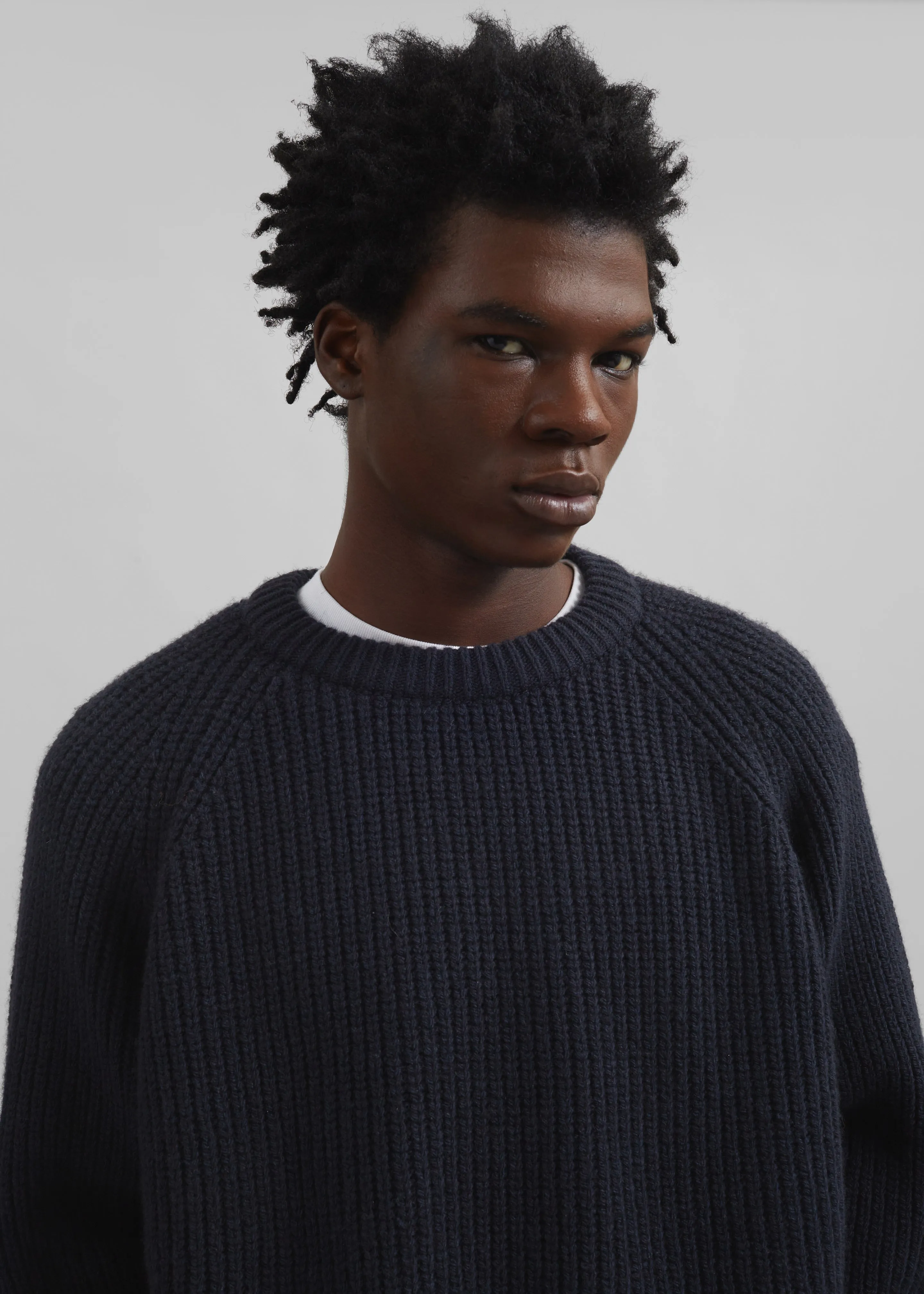 Carter Crew Neck Sweater - Navy
