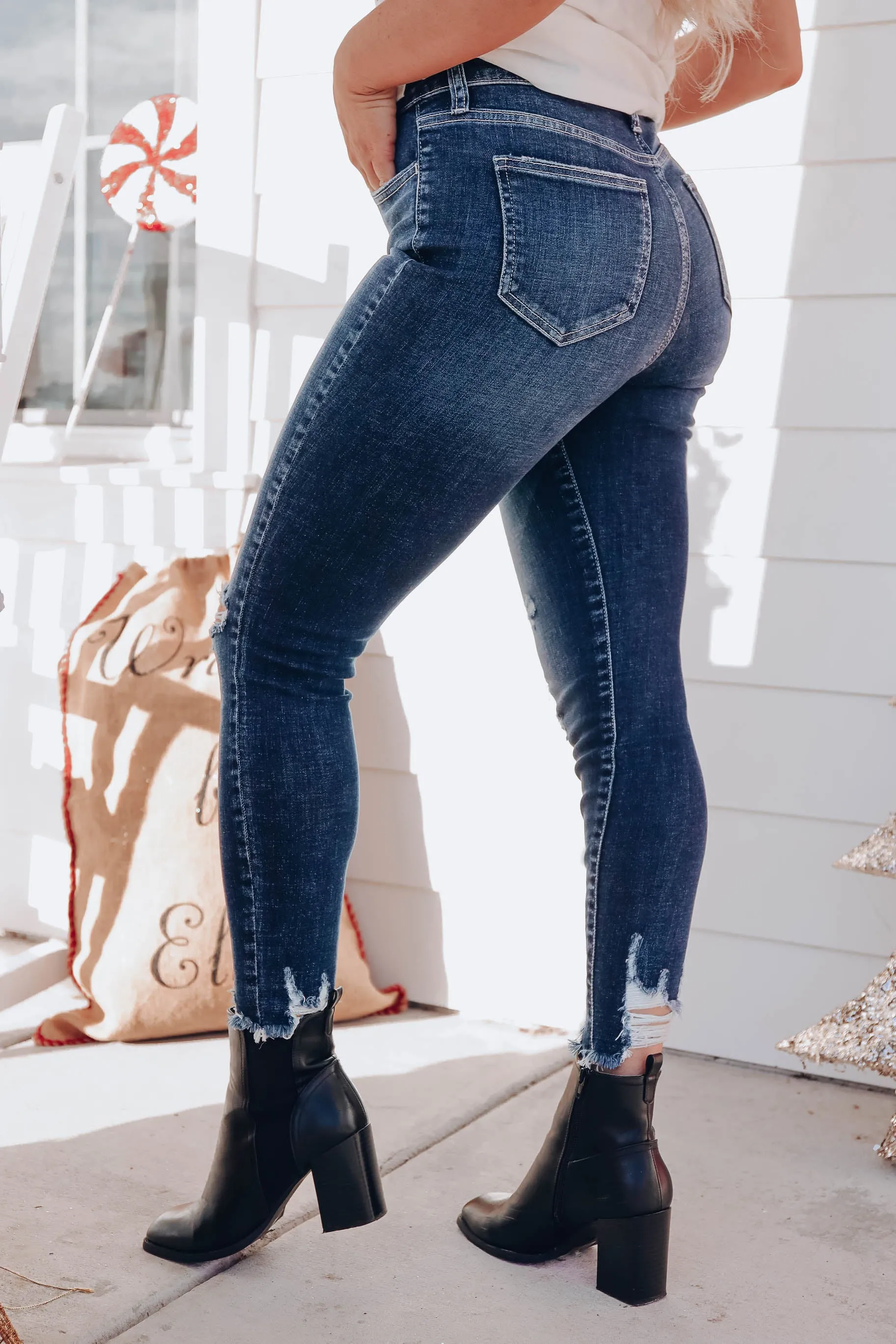 Celina Fray Hem Crop Jeans