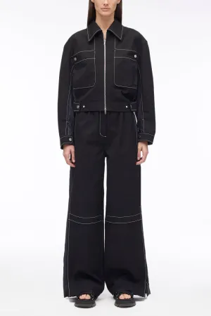 Cotton Canvas Ripstop Combo Utility Crop Pant
