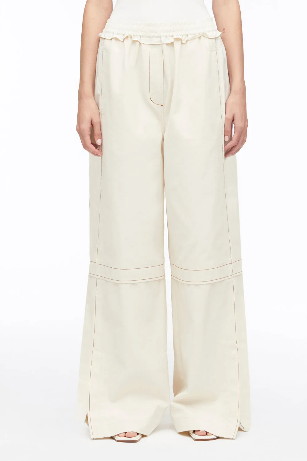 Cotton Canvas Ripstop Combo Utility Crop Pant