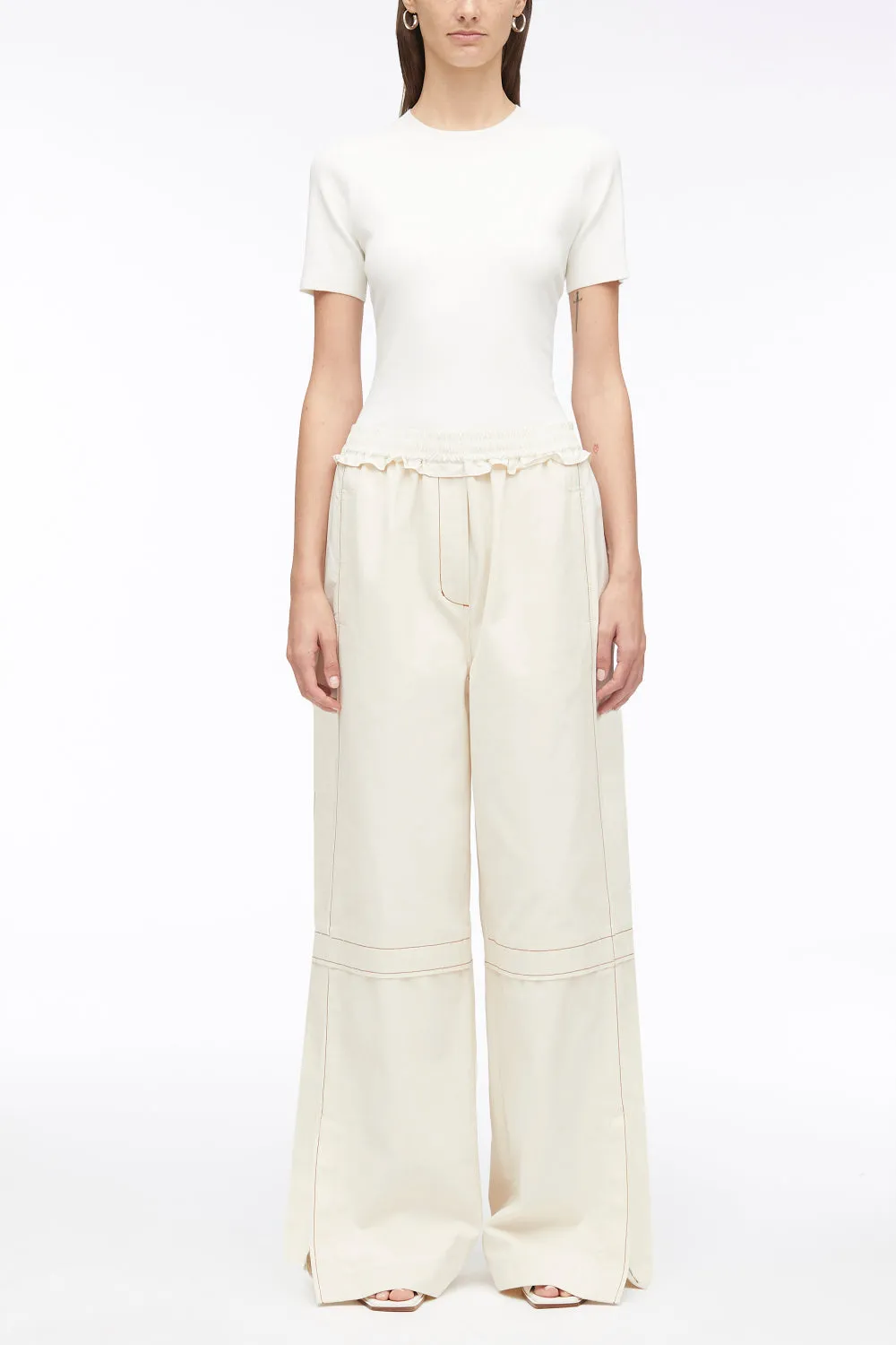 Cotton Canvas Ripstop Combo Utility Crop Pant
