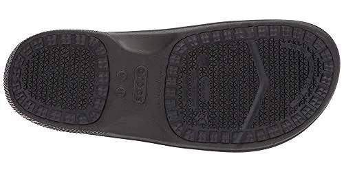 Crocs Men's and Women's On The Clock Clog | Slip Resistant Work Shoes, Black, 11 Women / 9 Men