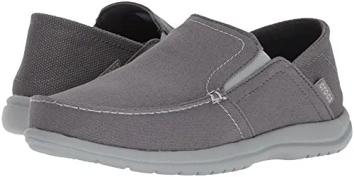 Crocs Men's Santa Cruz Convertible Slip On Loafer Casual Shoes, Light Grey/Slate Grey, 10 M US