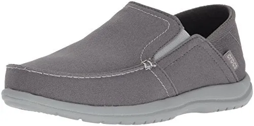 Crocs Men's Santa Cruz Convertible Slip On Loafer Casual Shoes, Light Grey/Slate Grey, 10 M US