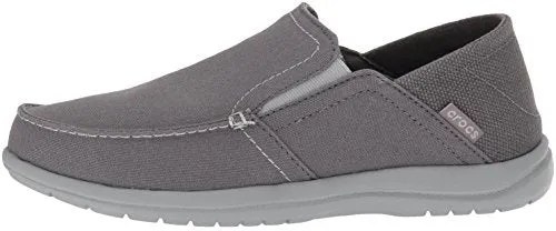 Crocs Men's Santa Cruz Convertible Slip On Loafer Casual Shoes, Light Grey/Slate Grey, 10 M US