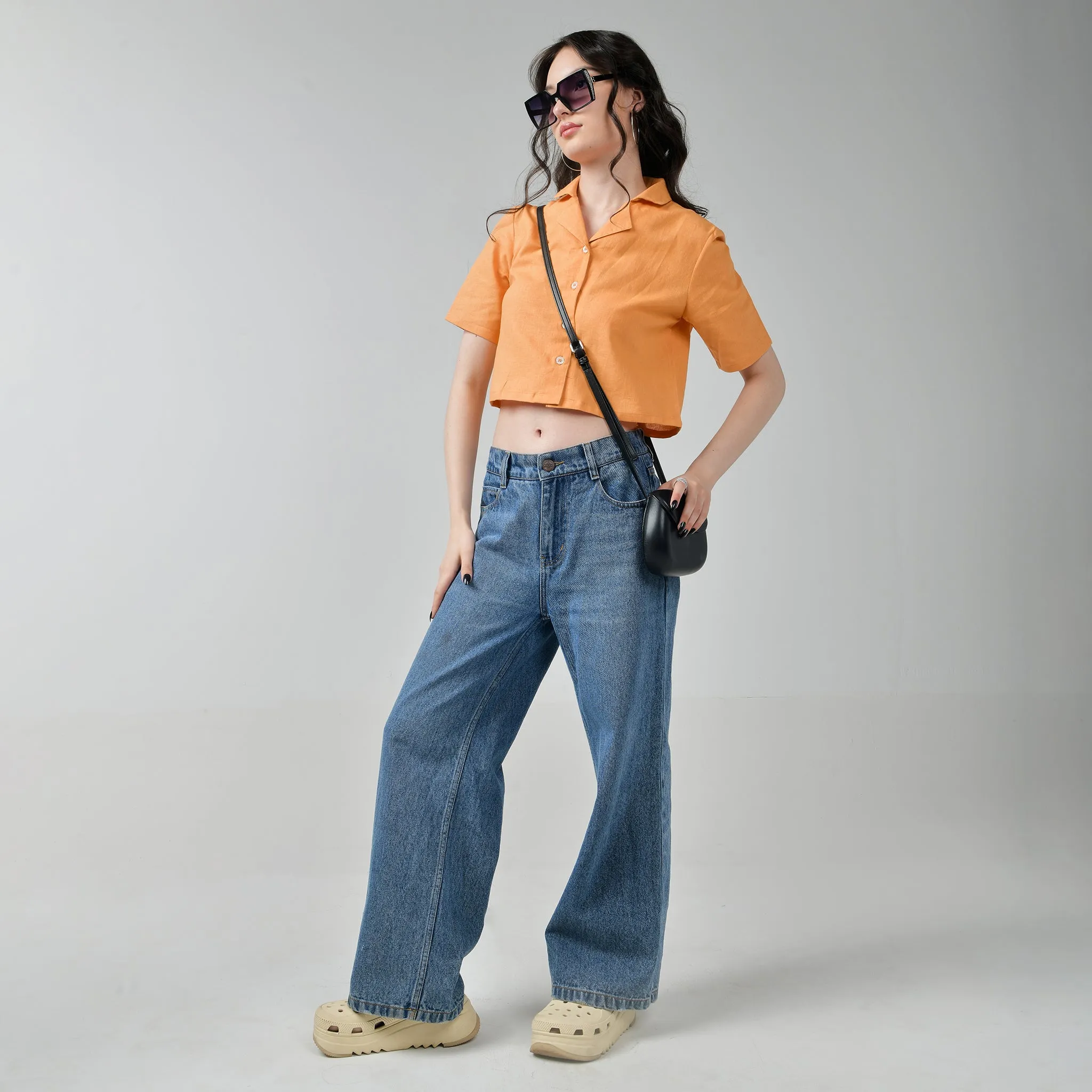 Crop Linen Shirts for women