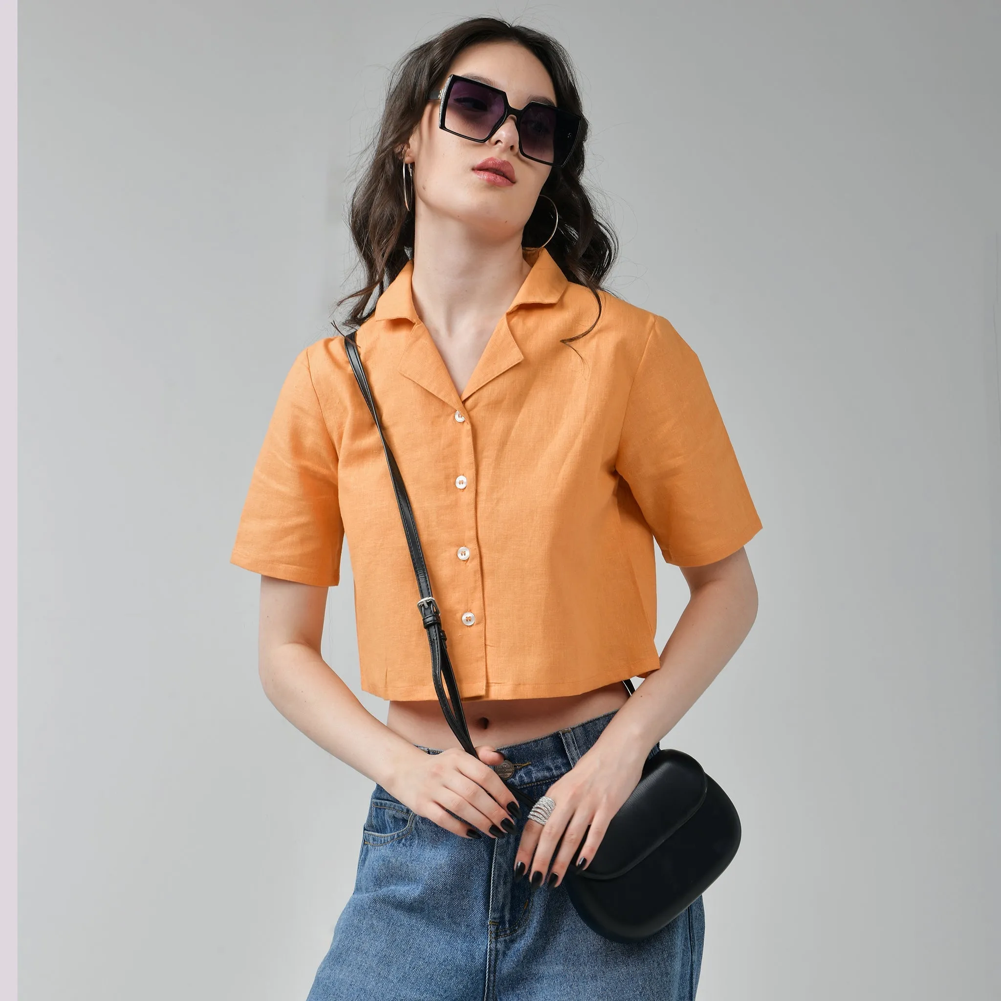 Crop Linen Shirts for women