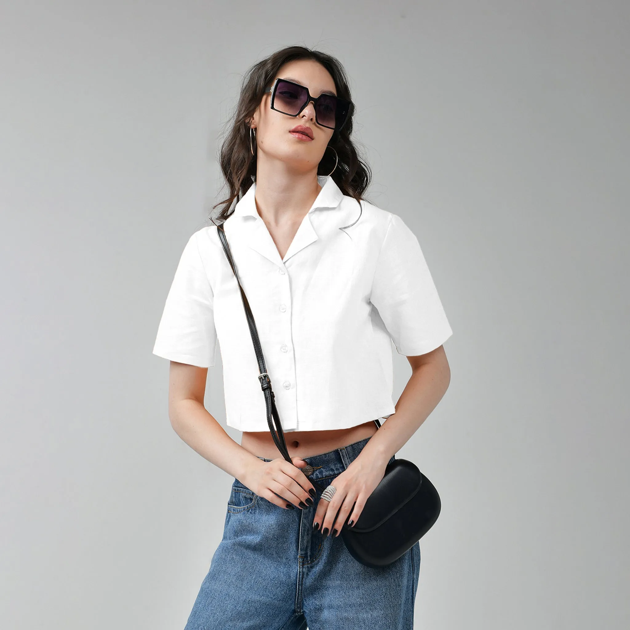Crop Linen Shirts for women