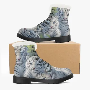 Cute Cubs Faux Fur Leather Boots