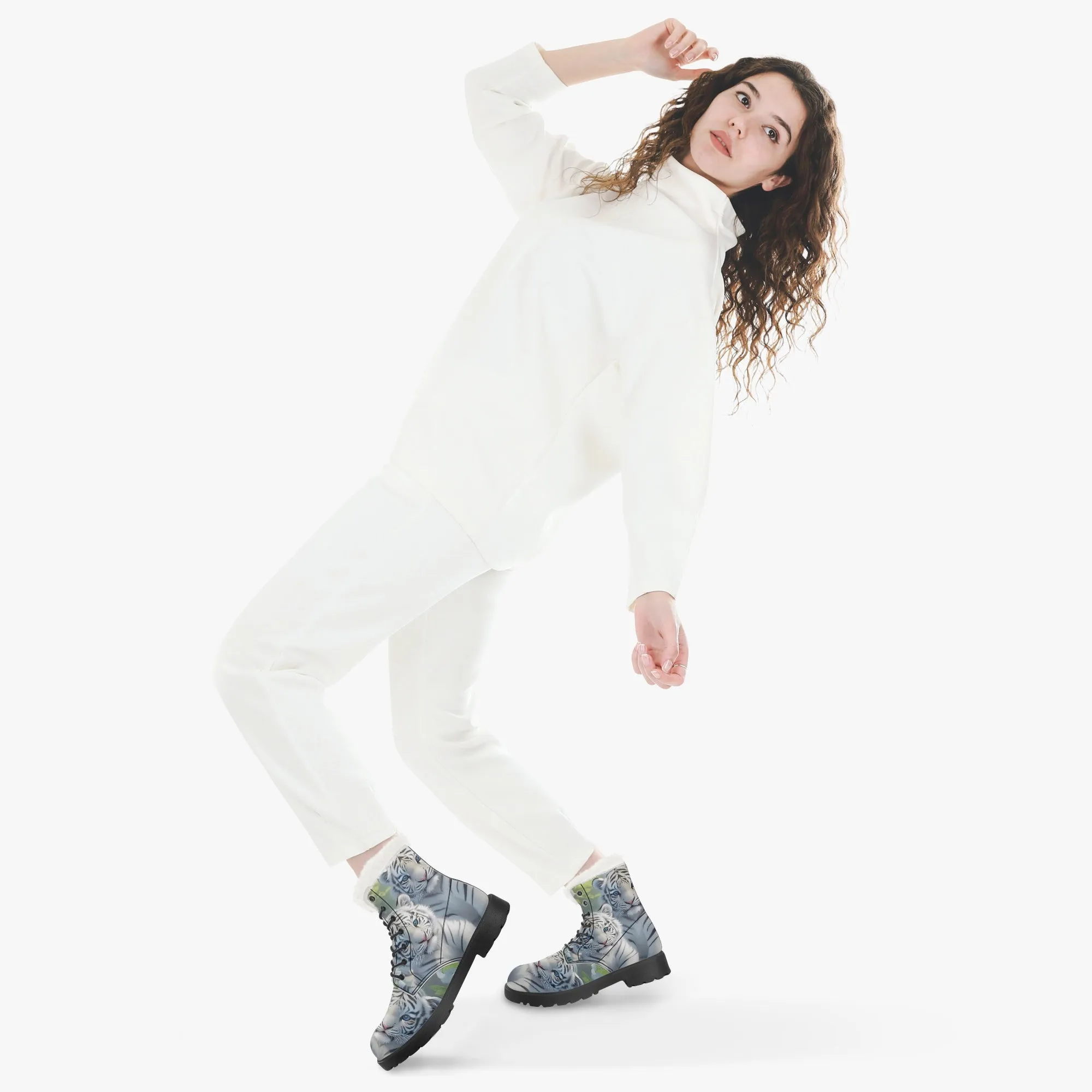 Cute Cubs Faux Fur Leather Boots