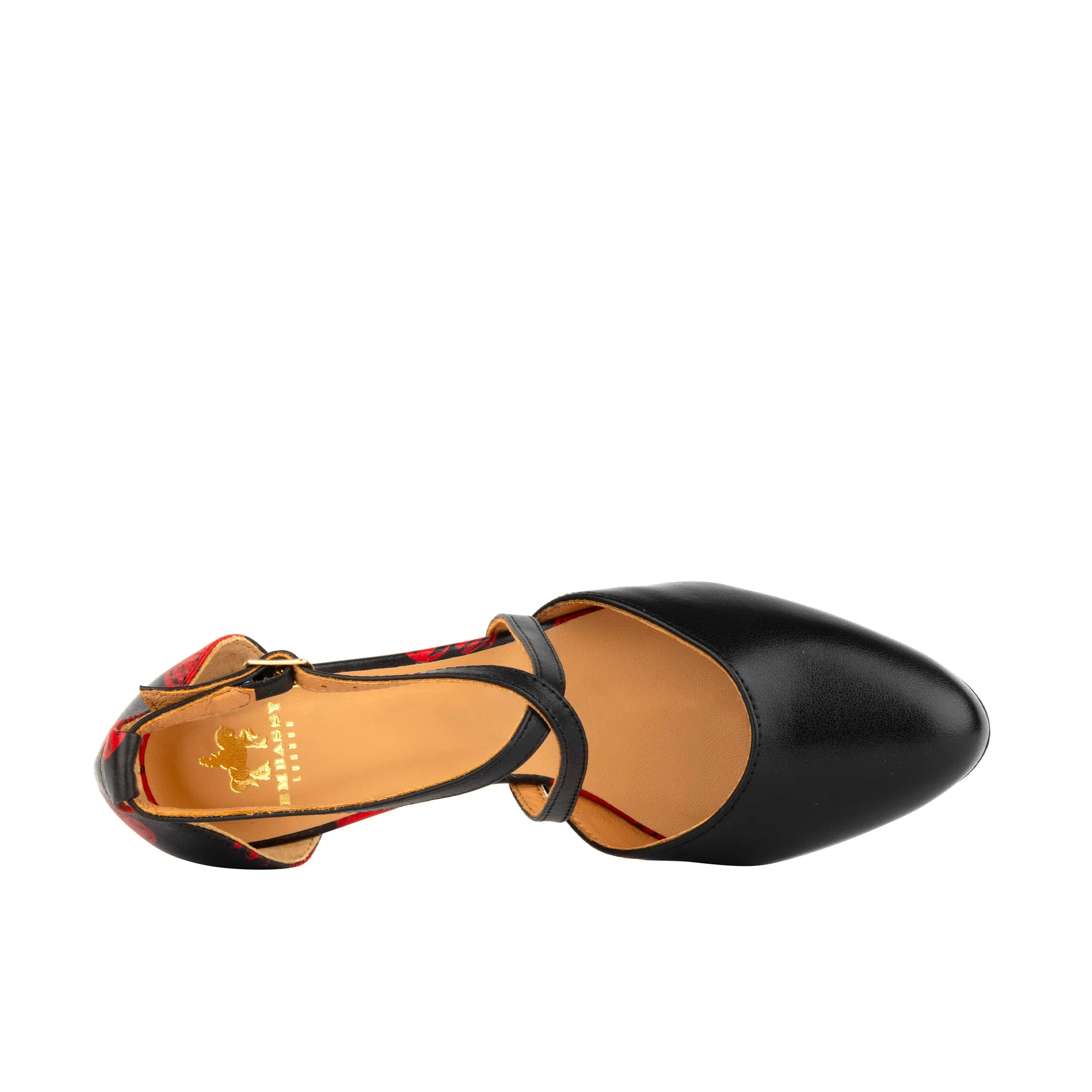 Dannii - Lovehearts - Women's leather closed toe comfortable 2.4 inch heel sandal