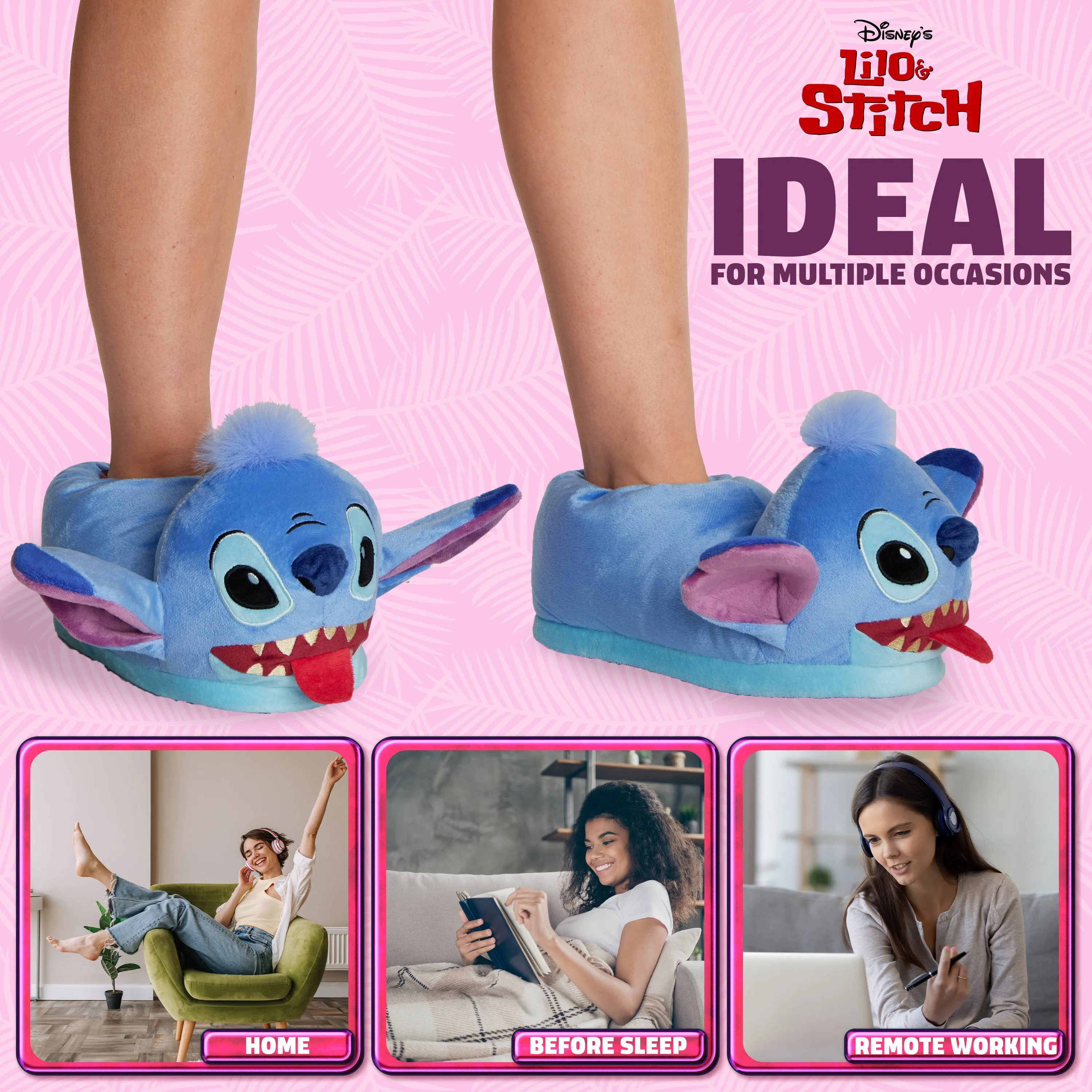 Disney Stitch Slippers for Women, Stitch Ladies Slippers