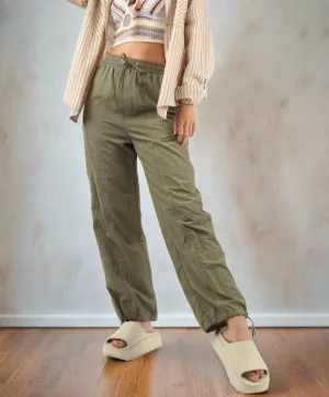 Drawstring Parachute Joggers