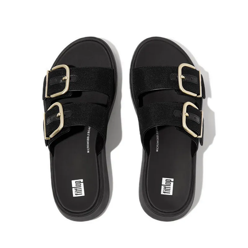 F-MODE BUCKLE SHIMMERLUX FLATFORM TWO-BAR SLIDES