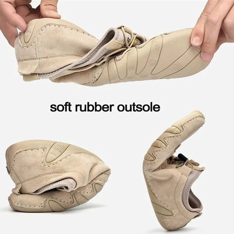 Fashion Casual Shoes Leather with mesh inserts for Men / Flat Sneakers Breathable