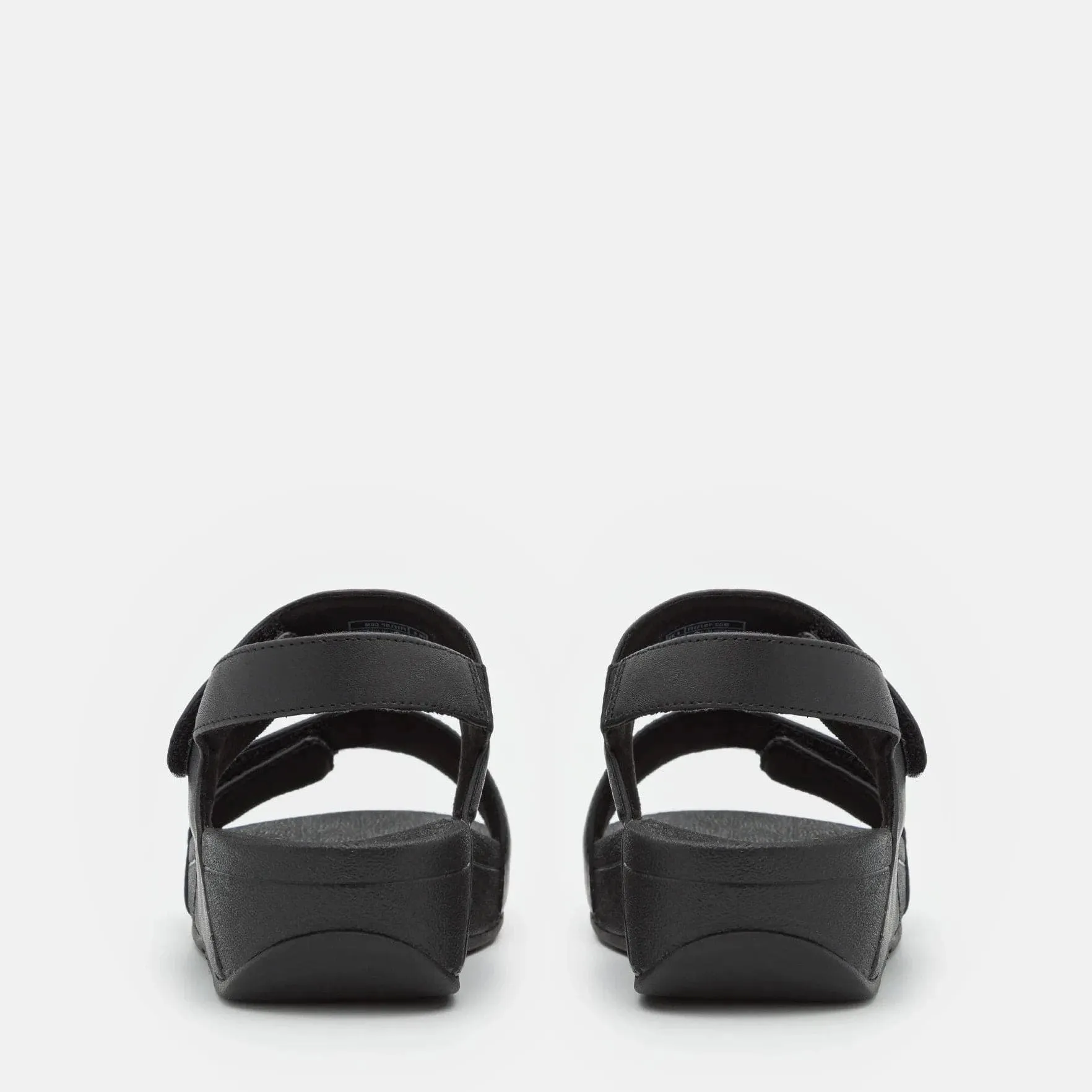 FitFlop LuLu Adjustable Leather Sandals Black