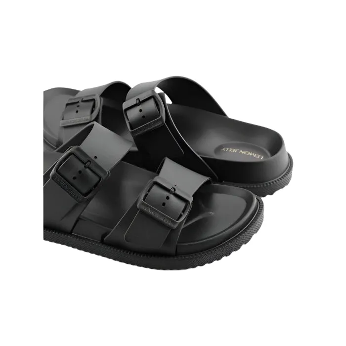 FLAT BLACK SANDALS WITH BUCKLES